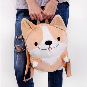 Smoko Plushie Cute Corgi Dog Backpack for Pet Lovers NWT